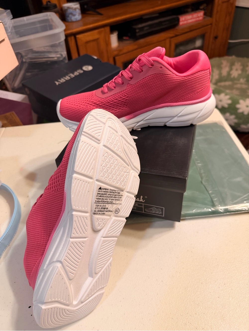 Women’s Pink Breathable Athletic Walking Sneakers